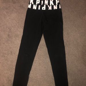 Girls Black Pink Leggings